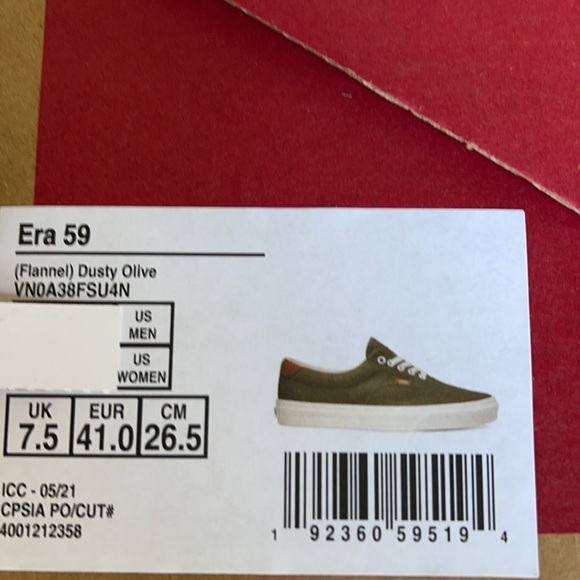 Vans Era 59 Flannel Dusty Olive Men’s - Picture 16 of 16
